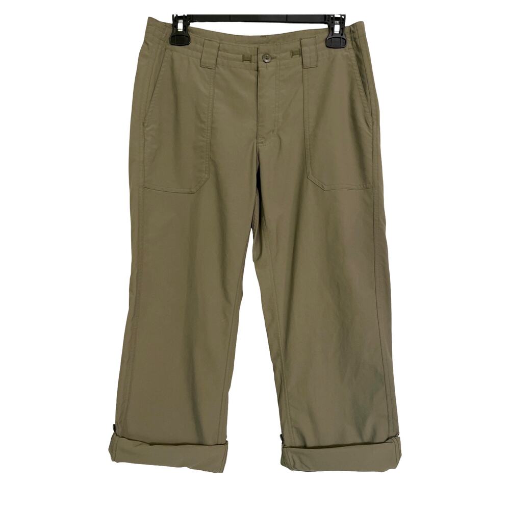Patagonia Hiking Pants Women Size 6 Green Roll Tab Convertible Outdoor Gorpcore